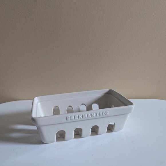 BEEKMAN 1802 CERAMIC FRUIT BASKET CADDY BOX - Picture 1 of 3